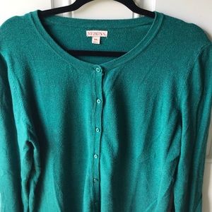 Green cardigan